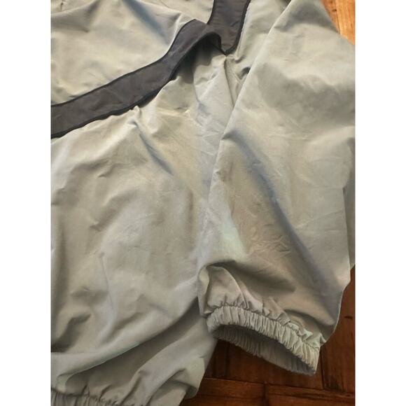 Vintage Army Windbreaker Jacket Track Grey Size Medium Full Zip Pockets Vents - Picture 12 of 14
